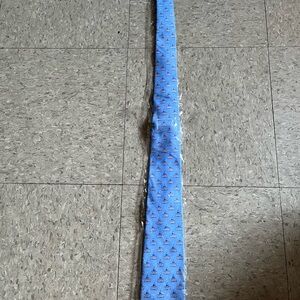 Bird Dog Bay Light Blue and Navy Patterned Tie